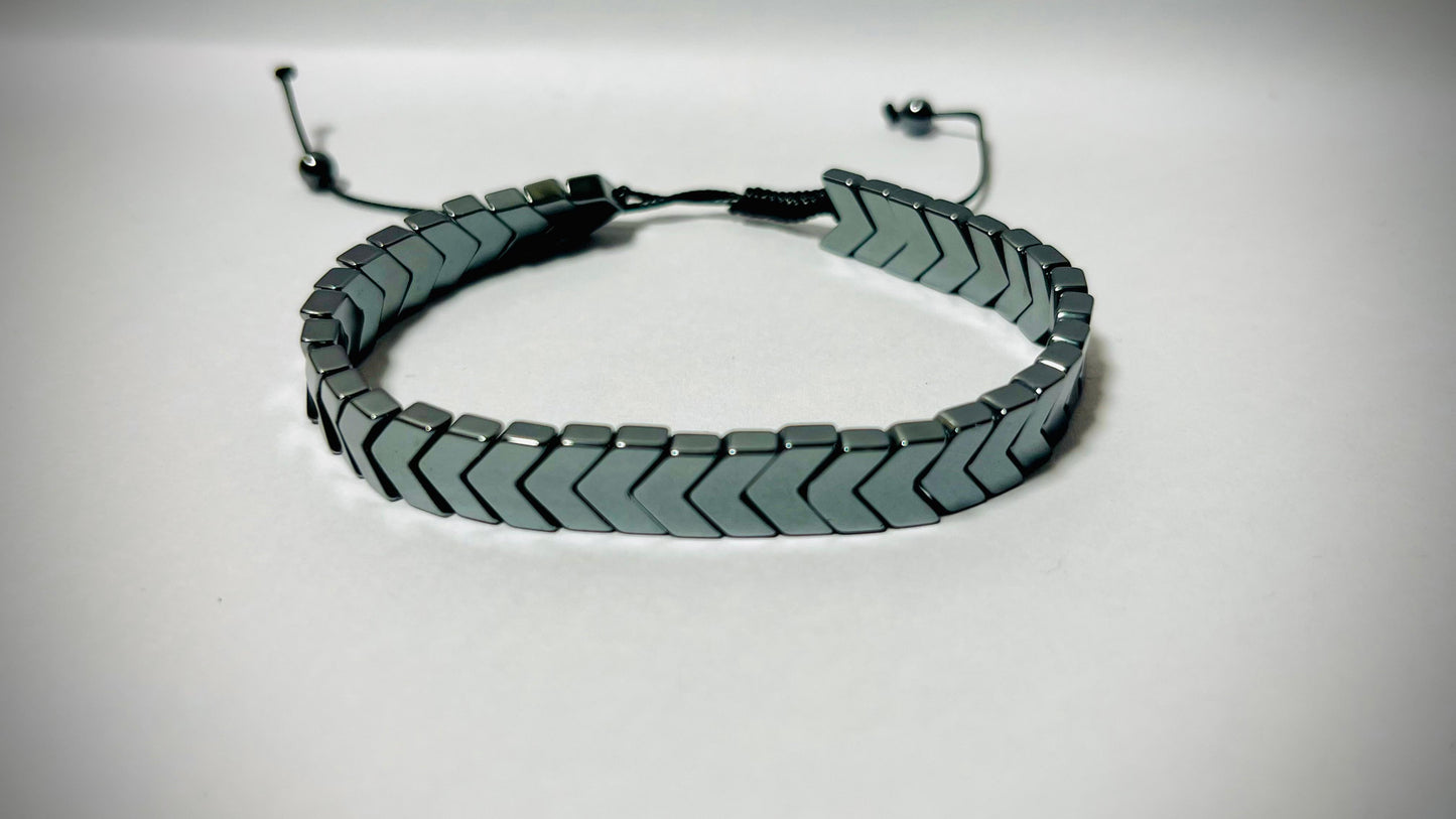 Silver Arrow Pattern Adjustable Bracelet