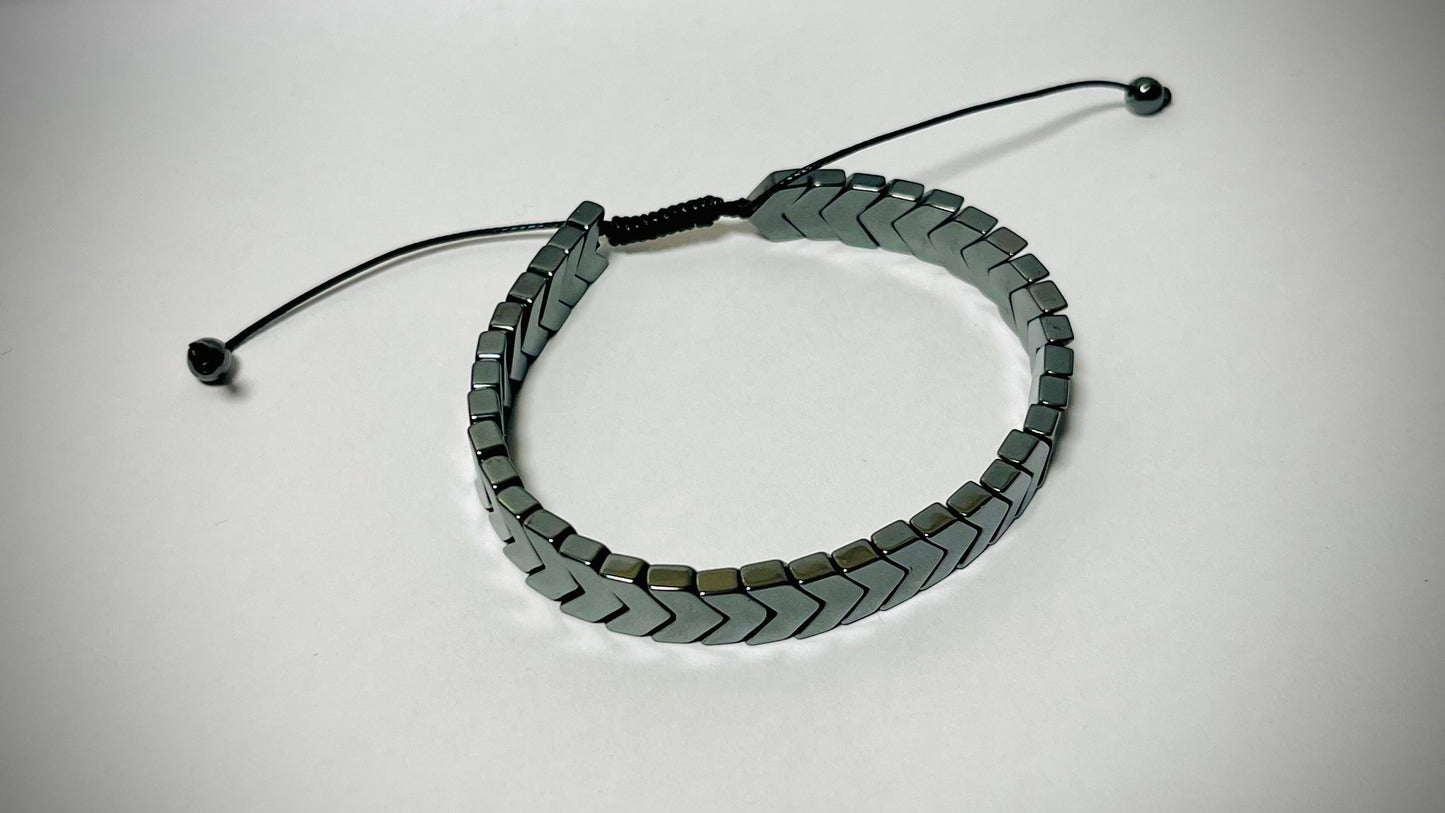 Silver Arrow Pattern Adjustable Bracelet