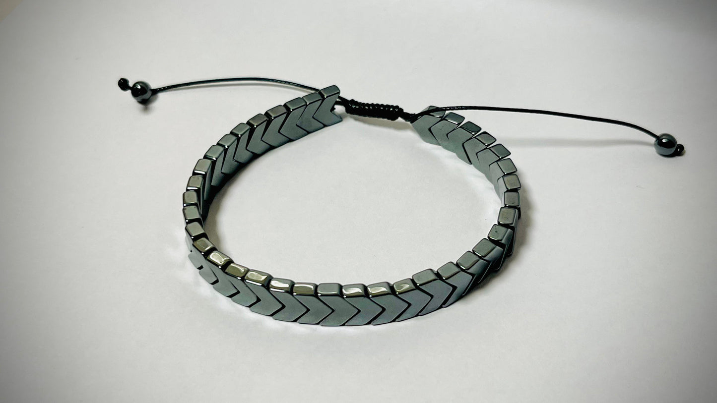 Silver Arrow Pattern Adjustable Bracelet