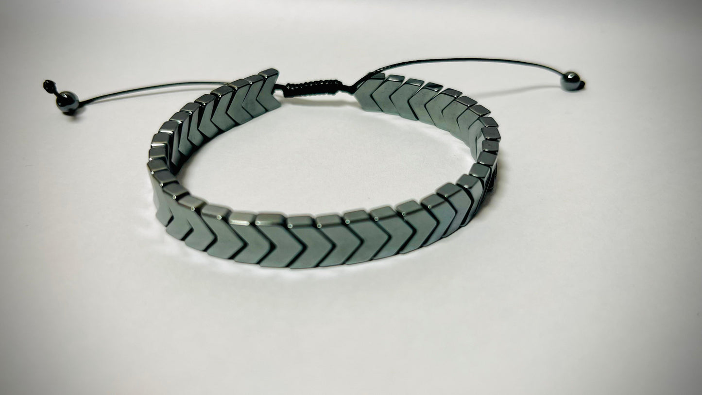 Silver Arrow Pattern Adjustable Bracelet