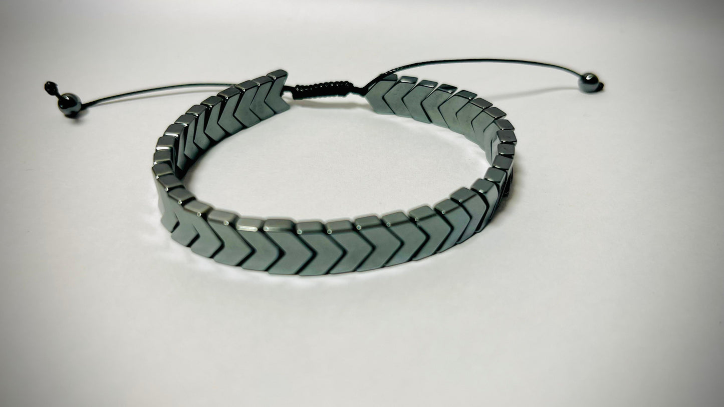 Silver Arrow Pattern Adjustable Bracelet